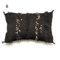 HANDIRA BERBER WEDDING BLANKET CUSHION | BLACK