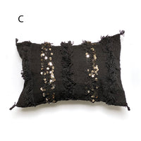 HANDIRA BERBER WEDDING BLANKET CUSHION | BLACK