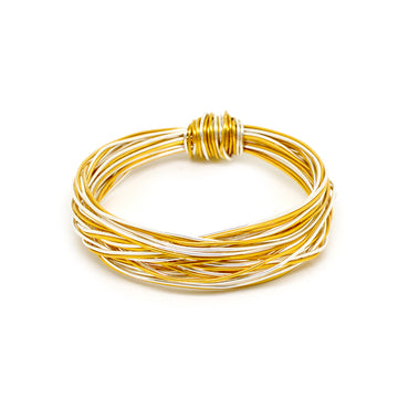 APHRODITE BANGLE | BLENDED SILVER & GOLD