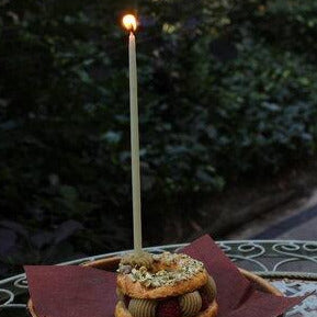 8 CELEBRATION BEESWAX CANDLES | PISTACHIO