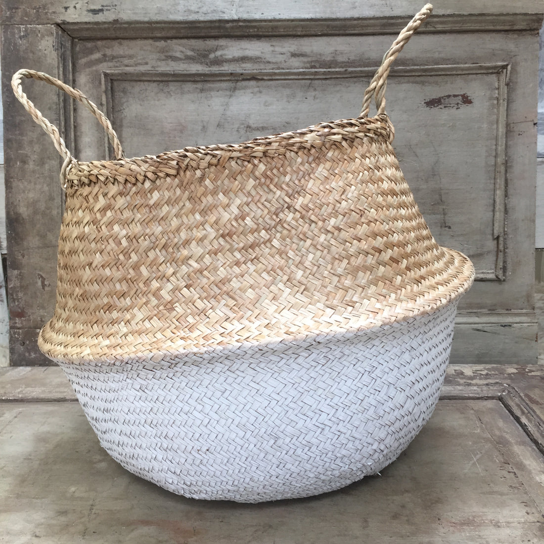 WHITE SEAGRASS BASKET