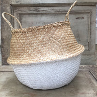 WHITE SEAGRASS BASKET