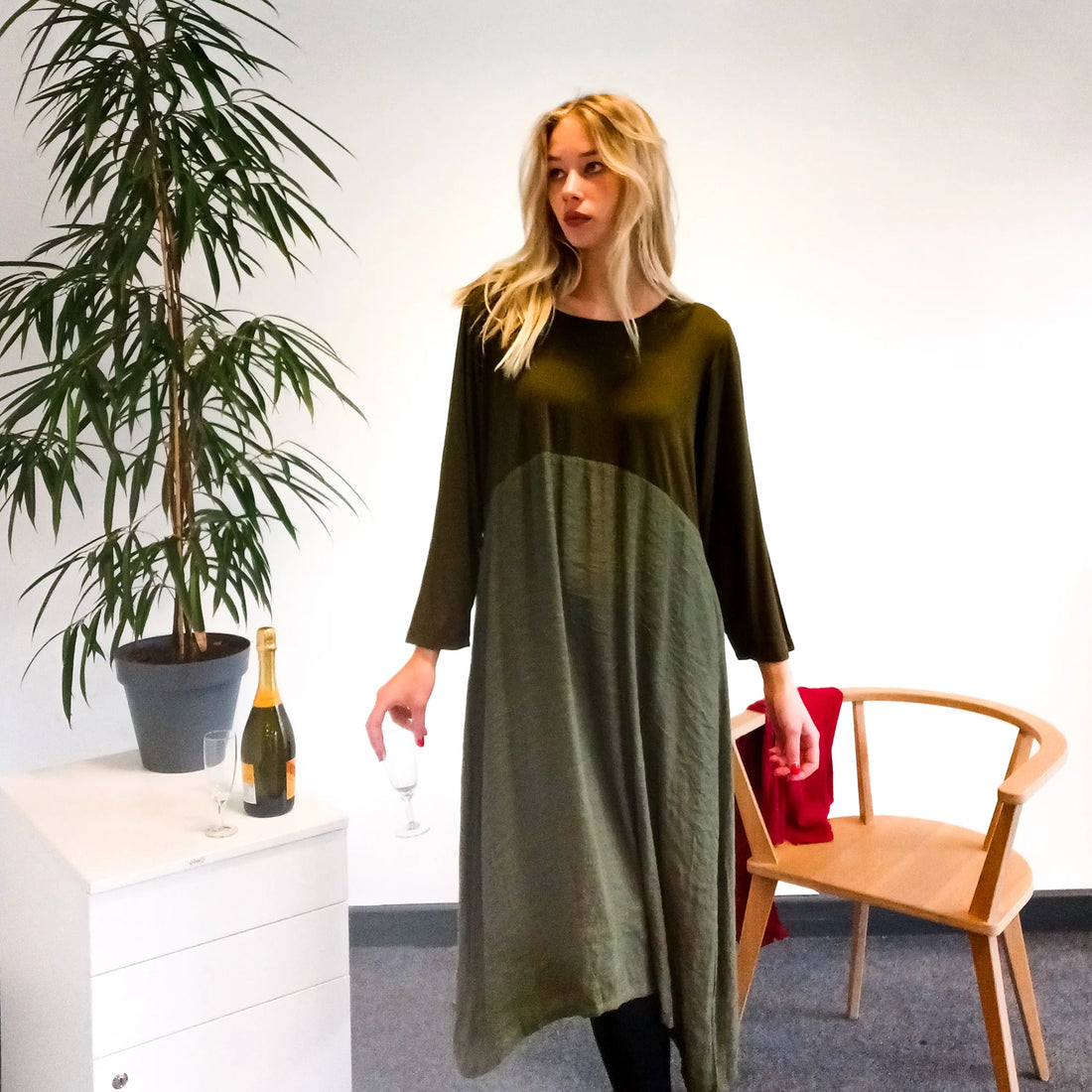 BAMBOO & COTTON IVY DRESS | SLATE GREY