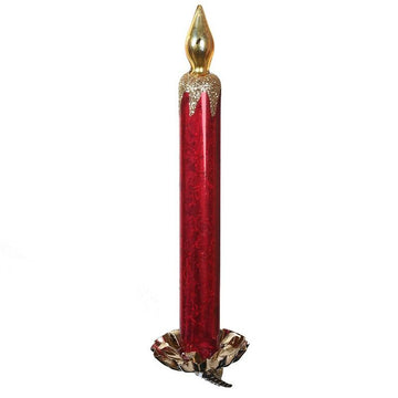 RED CLIP ON CANDLE DECORATION