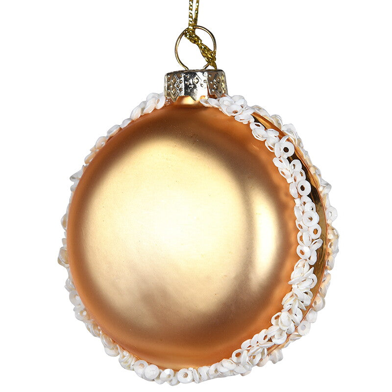 GOLD MACARON GLASS BAUBLE