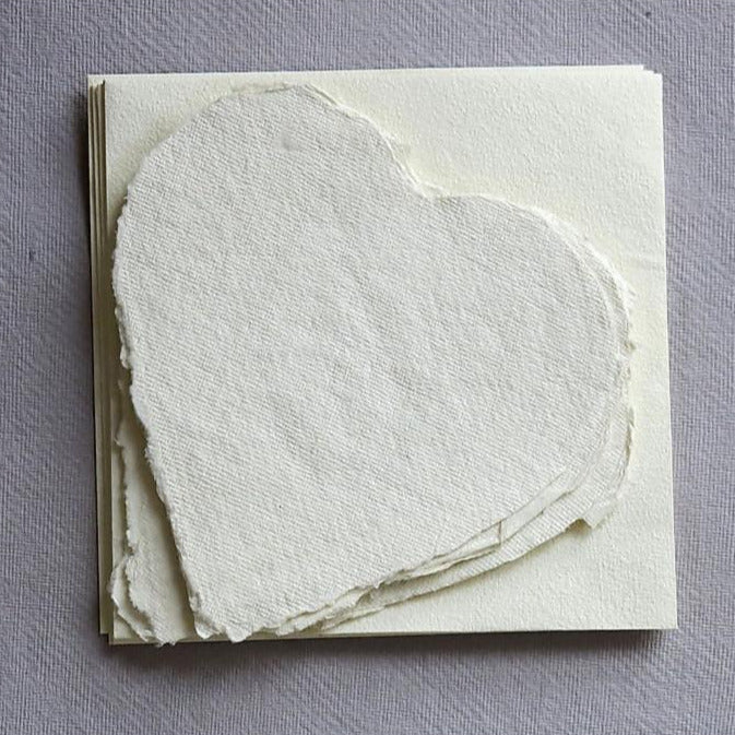WHITE HANDMADE PAPER SQUARE ENVELOPE | SMALL