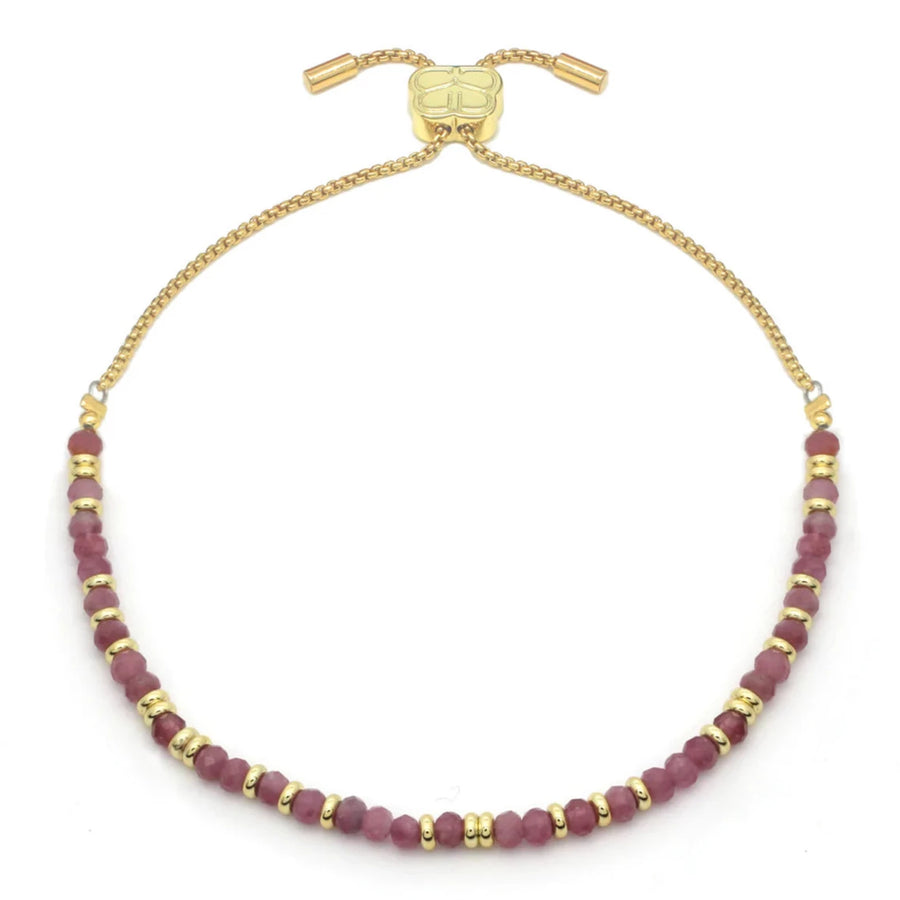 MYSTICAL PINK TOURMALINE GOLD BRACELET