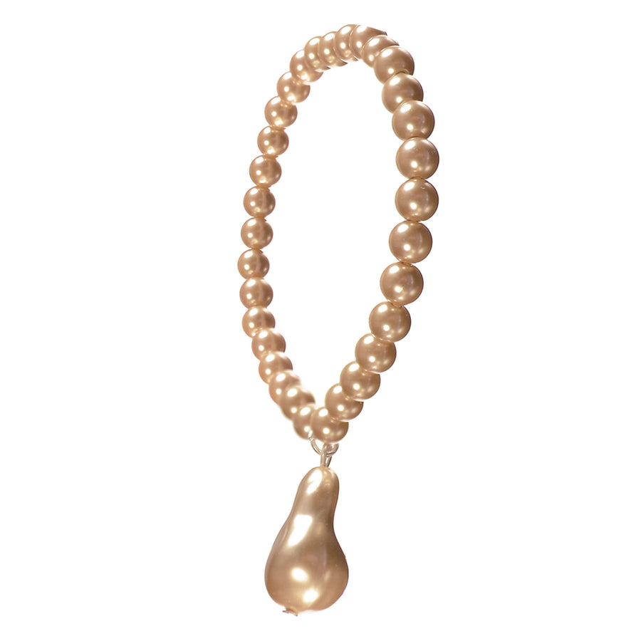 PEARLS WITH DROPLET CHARM BRACELET