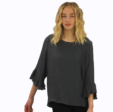 BAMBOO FRILL SLEEVE EMILY TOP