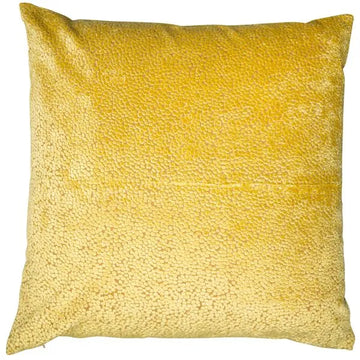 TEXTURED VELVET CUSHION | MUSTARD
