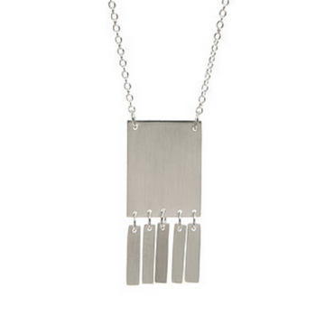 JUST TRADE SILVER FRINGE PENDANT NECKLACE