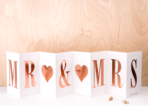 CONCERTINA CARD | MR & MRS