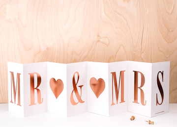 CONCERTINA CARD | MR & MRS