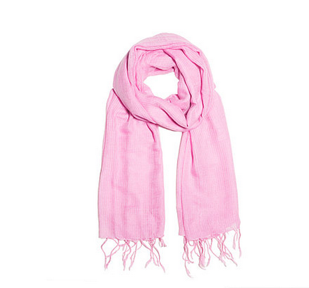 100% COTTON SCARF WITH TASSELS