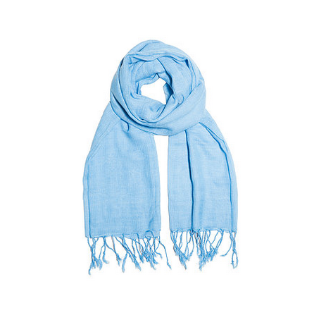 100% COTTON SCARF WITH TASSELS