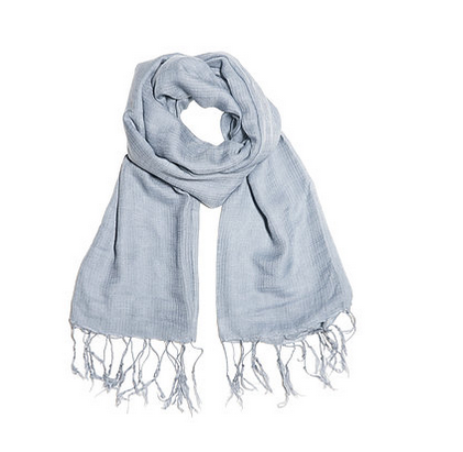 100% COTTON SCARF WITH TASSELS