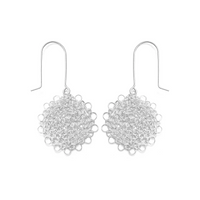 CROCHETED SILVER EARRINGS