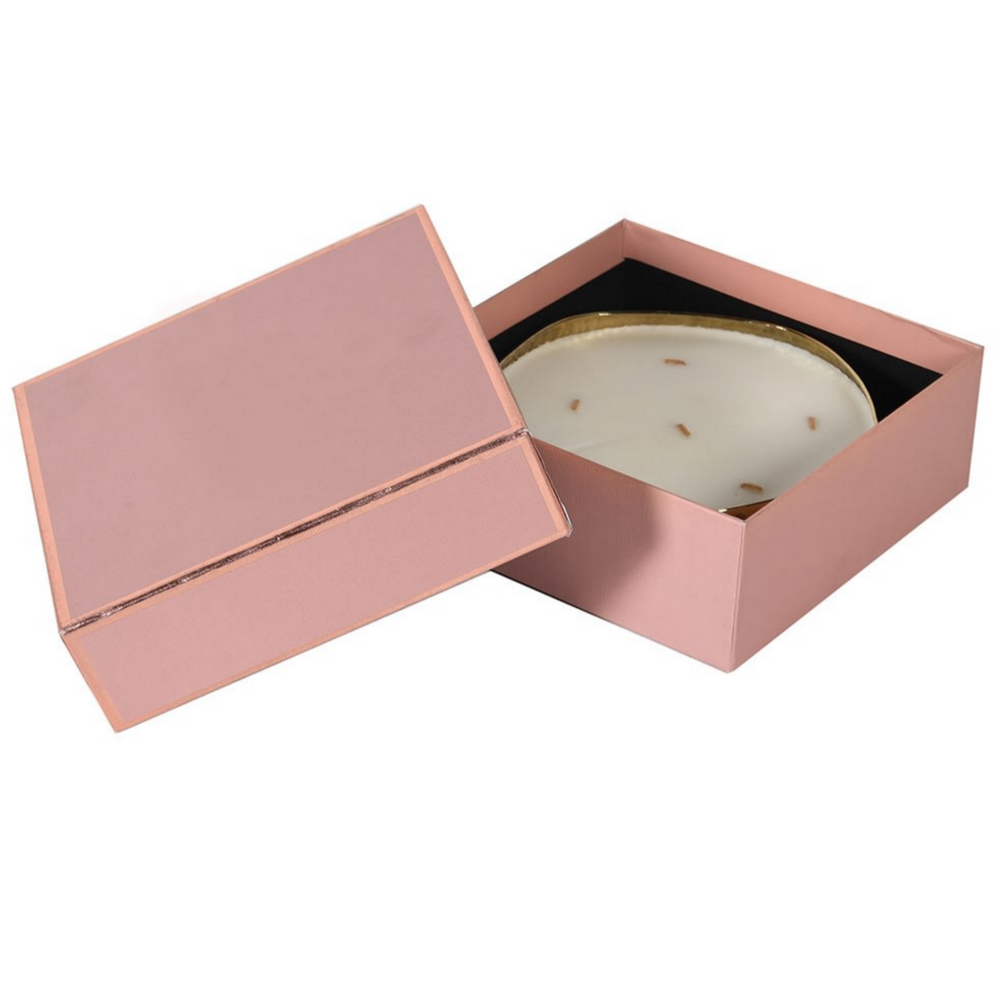 SMALL 6 WICK SCENTED CANDLE IN HAMMERED GOLD BRASS DISH | BALSAM FOREST
