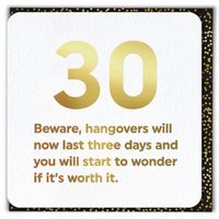 CARD | 30 HANGOVERS