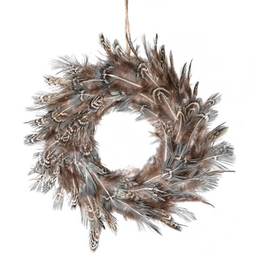 STRIPE FEATHER MINI WREATH