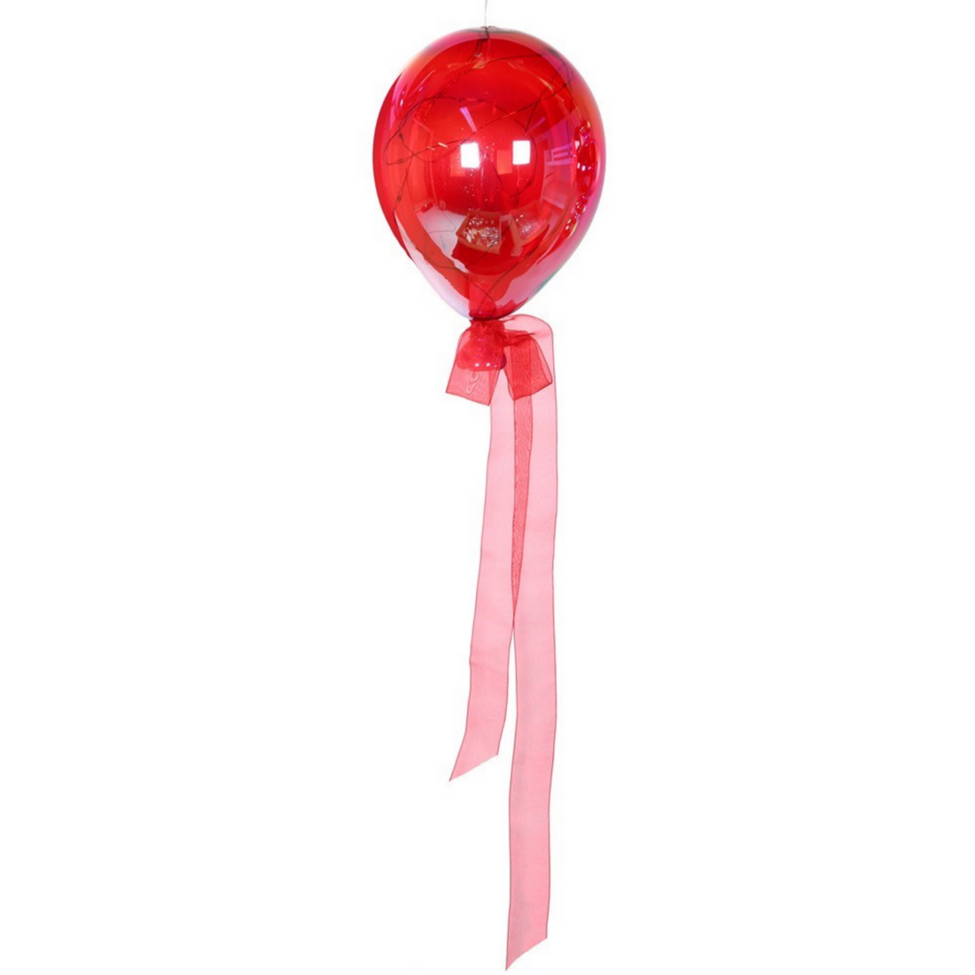 IRIDESCENT PINK LIT GLASS BALLOON