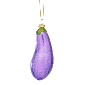 AUBERGINE GLASS BAUBLE