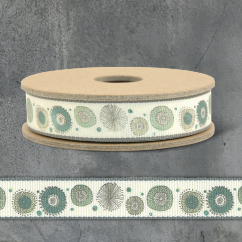 RIBBON BY THE METRE | SPRING FLOWER CREAM