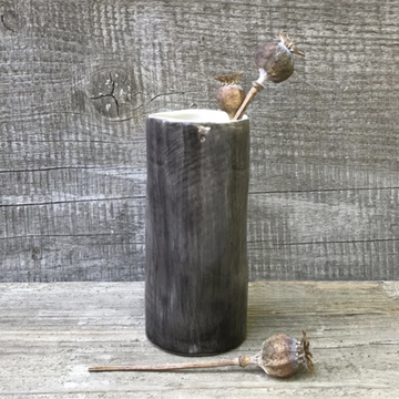 MEDIUM HANDPAINTED VASE | BLACK WASH