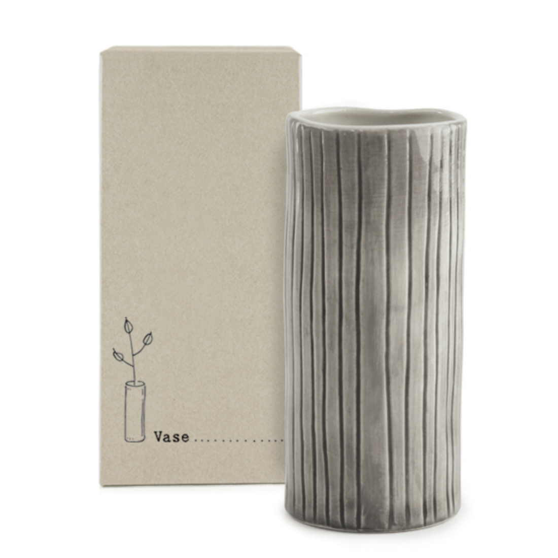 MEDIUM HANDPAINTED VASE | SCRATCHED LINES
