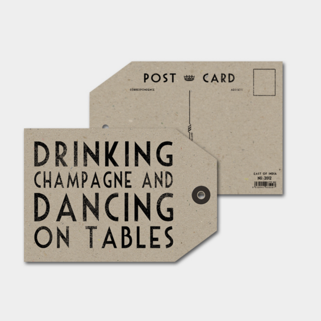 LABEL POSTCARD | DRINKING CHAMPAGNE