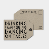 LABEL POSTCARD | DRINKING CHAMPAGNE