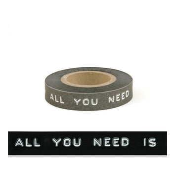 BLACK PRINTED TAPE | ALL YOU NEED IS LOVE