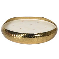 MEDIUM 10 WICK SCENTED CANDLE IN HAMMERED GOLD DISH | BALSAM FOREST