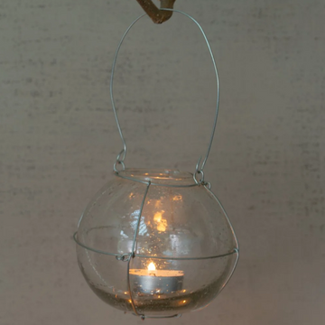 BUBBLE GLASS TEALIGHT HANGER