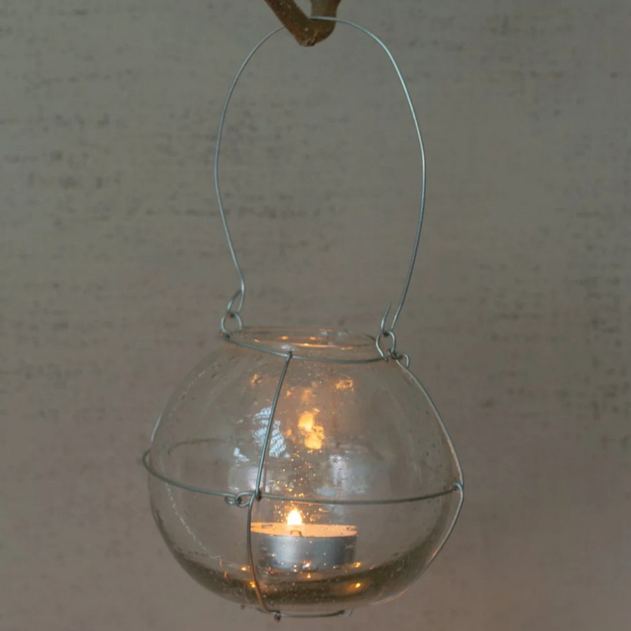 BUBBLE GLASS TEALIGHT HANGER