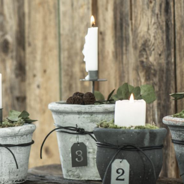 DINNER CANDLE SPEAR WITH BASE | ZINC