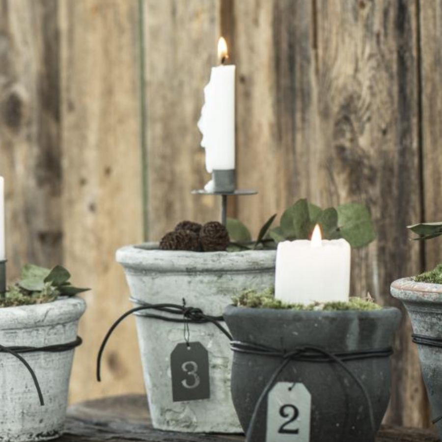 DINNER CANDLE SPEAR WITH BASE | ZINC