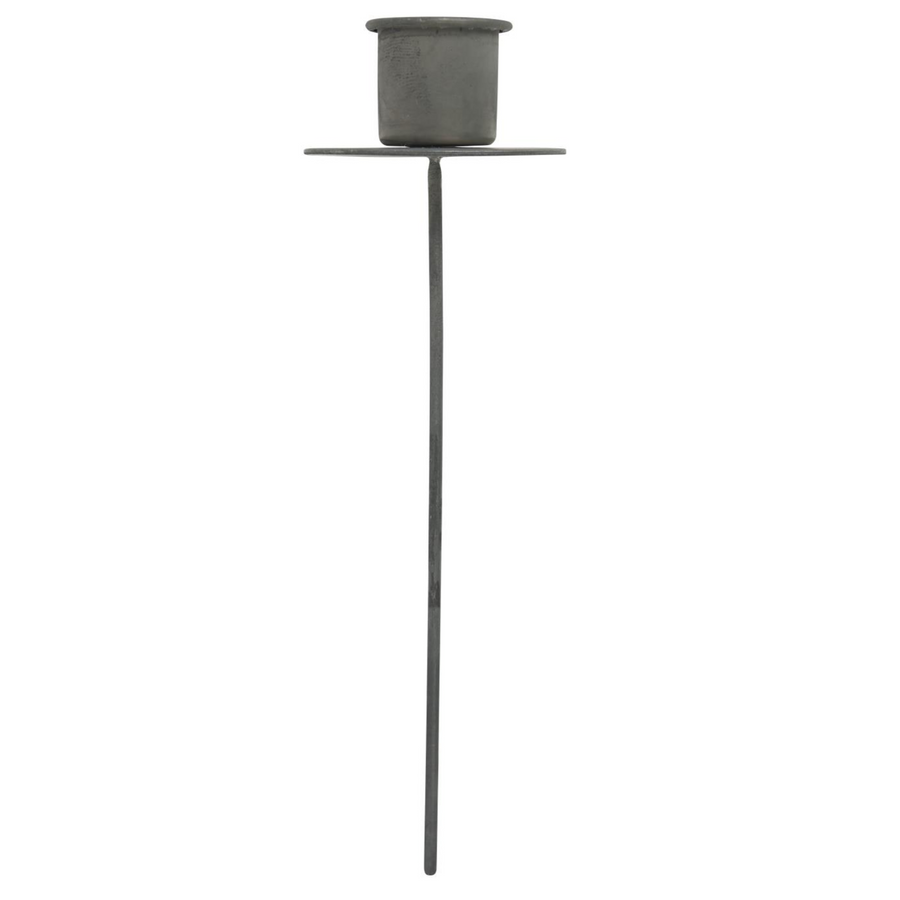 DINNER CANDLE SPEAR WITH BASE | ZINC