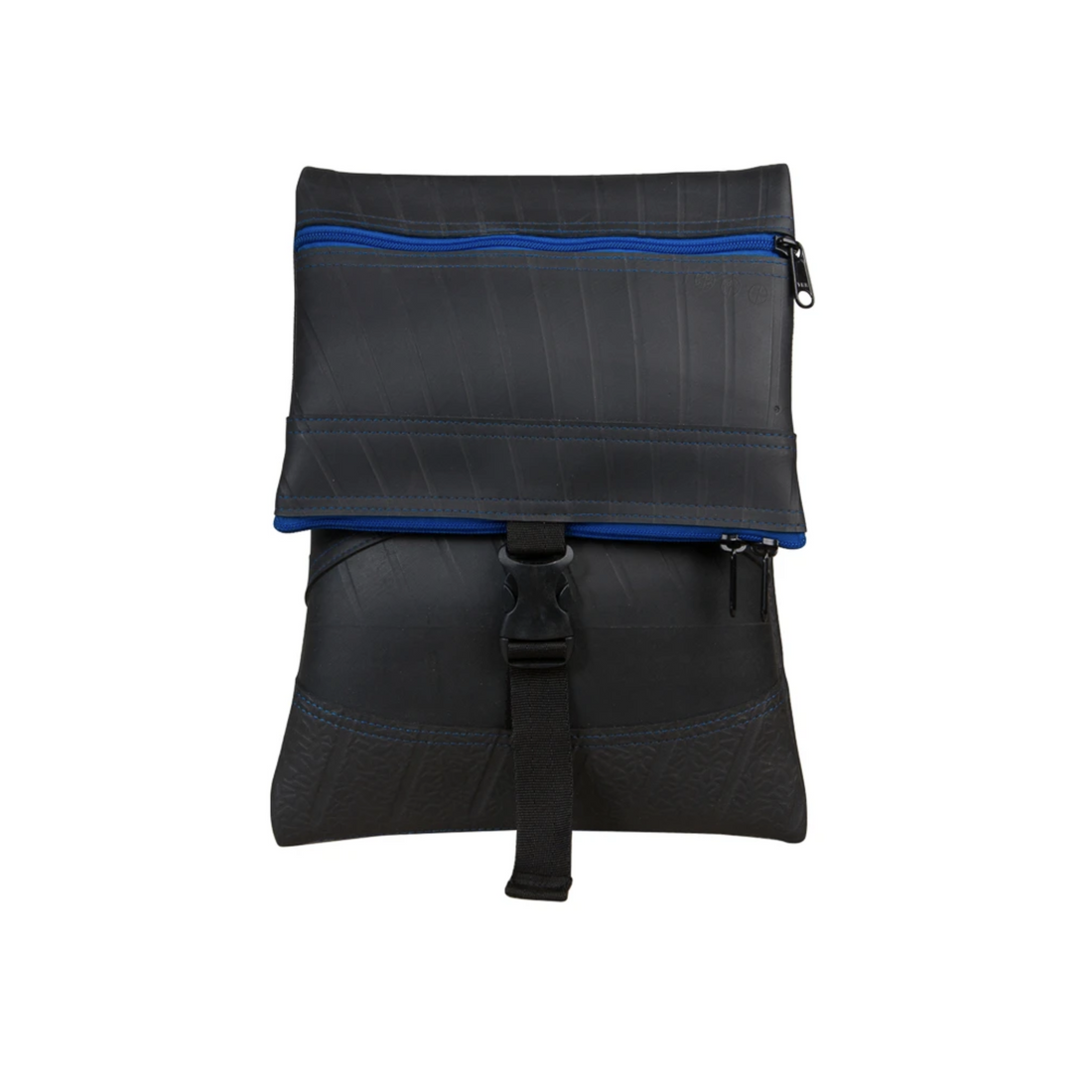 RUBBER INNER TUBE |  CROSS BODY BAG BLUE TRIM