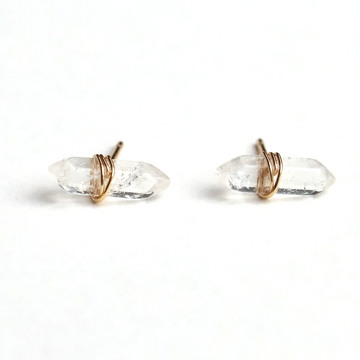 STUD EARRINGS | CLEAR QUARTZ