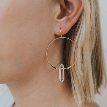 Quartz on sale crystal earrings