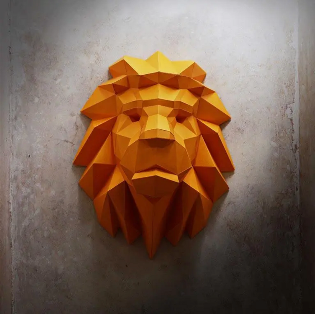 3D PAPERCRAFT WALL ART DIY KIT | LION HEAD