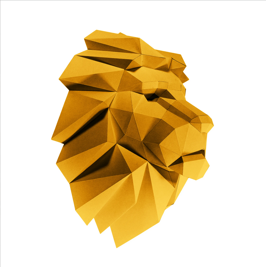 3D PAPERCRAFT WALL ART DIY KIT | LION HEAD