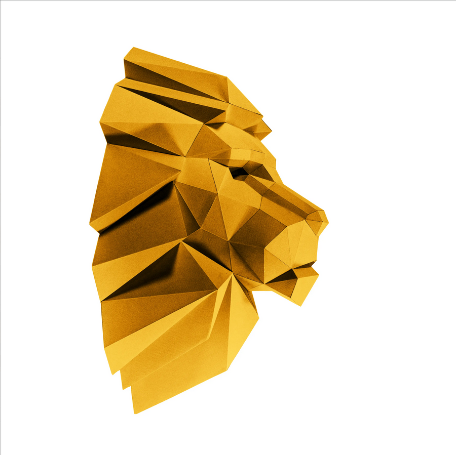 3D PAPERCRAFT WALL ART DIY KIT | LION HEAD