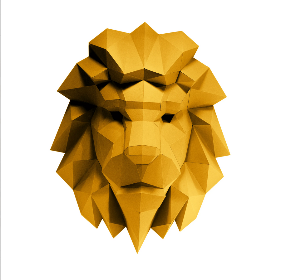 3D PAPERCRAFT WALL ART DIY KIT | LION HEAD