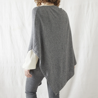 RISI LUXURY SOFT FINE KNIT MERINO COWL PONCHO