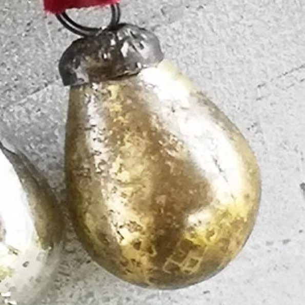 SMALL GLASS PEAR DECORATIONS