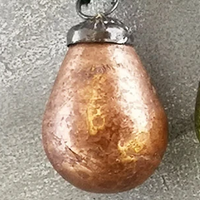 SMALL GLASS PEAR DECORATIONS