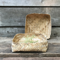 WOVEN SQUARE CONTAINER BOX BASKET