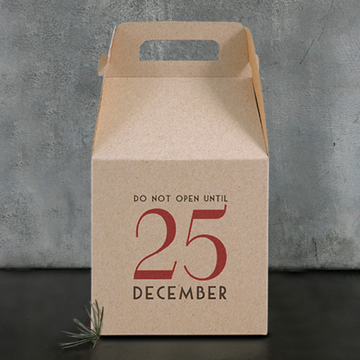 SQUARE GIFT BOX WITH HANDLE | DO NOT OPEN UNTIL 25th DECEMBER